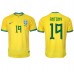 Billige Brasil Antony #19 Hjemmetrøye VM 2022 Kortermet
